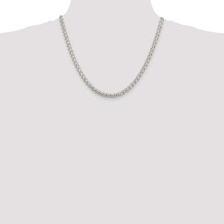 20" Sterling Silver 5mm Round Spiga Chain Necklace