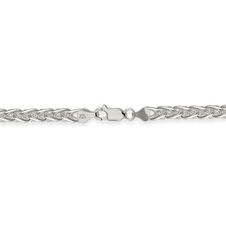 30" Sterling Silver 6mm Round Spiga Chain Necklace