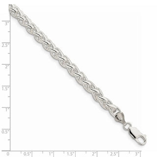 30" Sterling Silver 6mm Round Spiga Chain Necklace