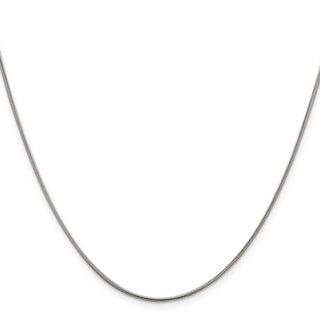 24" Sterling Silver .8mm Square Snake Chain