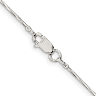 24" Sterling Silver .8mm Square Snake Chain