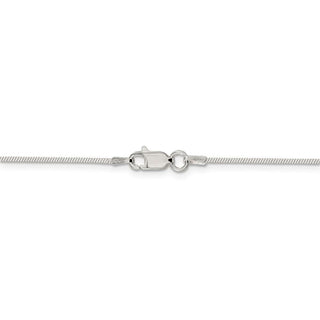 24" Sterling Silver 1mm Square Snake Chain Necklace