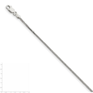 24" Sterling Silver 1mm Square Snake Chain Necklace