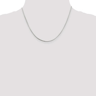 18" Sterling Silver 1mm Square Snake Chain Necklace