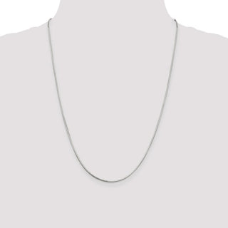 24" Sterling Silver 1mm Square Snake Chain Necklace