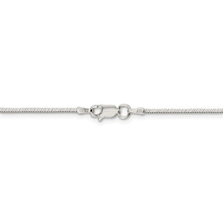 20" Sterling Silver 1.25mm Square Snake Chain Necklace