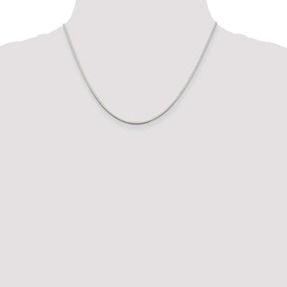 18" Sterling Silver 1.25mm Square Snake Chain Necklace
