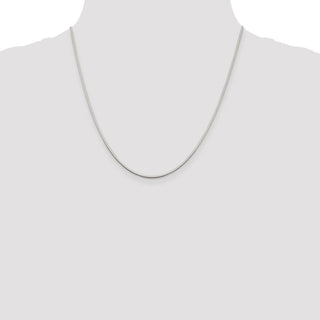 20" Sterling Silver 1.25mm Square Snake Chain Necklace
