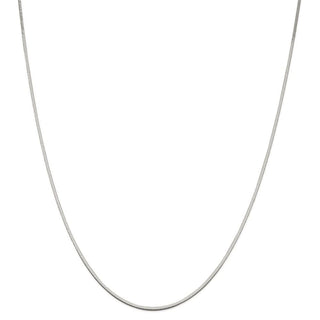 18" Sterling Silver 1.25mm Square Snake Chain Necklace