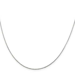 30" Sterling Silver .85mm Diamond-cut Round Spiga Chain