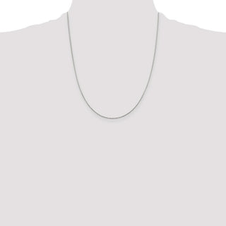 22" Sterling Silver .85mm Diamond-cut Round Spiga Chain w/4in ext.