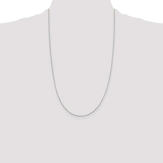 26" Sterling Silver .85mm Diamond-cut Round Spiga Chain