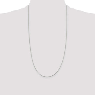 28" Sterling Silver .85mm Diamond-cut Round Spiga Chain