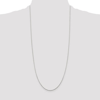 30" Sterling Silver .85mm Diamond-cut Round Spiga Chain