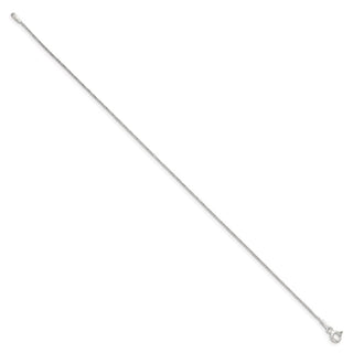 7" Sterling Silver .85mm Diamond-cut Round Spiga Chain