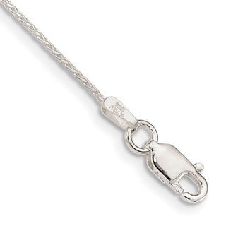 7" Sterling Silver .95mm Diamond-cut Round Spiga Chain Bracelet