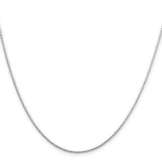 22" Sterling Silver 1.25mm Diamond-cut Round Spiga Chain Necklace