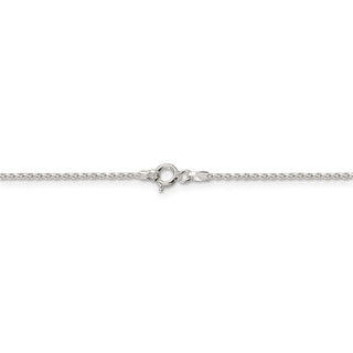 24" Sterling Silver 1.25mm Diamond-cut Round Spiga Chain Necklace