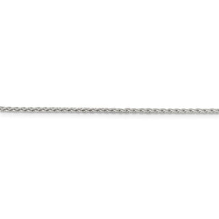 18" Sterling Silver 1.5mm Diamond-cut Round Spiga Chain Necklace w/2in ext.