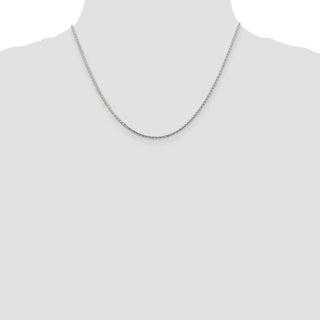 18" Sterling Silver 1.5mm Diamond-cut Round Spiga Chain Necklace w/2in ext.