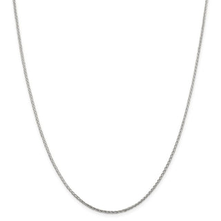 30" Sterling Silver 1.5mm Diamond-cut Round Spiga Chain Necklace