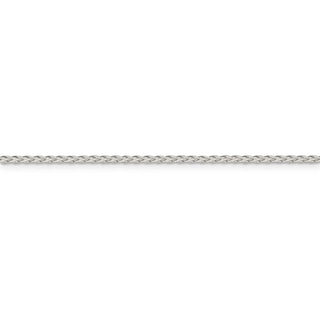 24" Sterling Silver 1.7mm Diamond-cut Round Spiga Chain Necklace