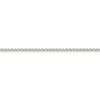 22" Sterling Silver 1.7mm Diamond-cut Round Spiga Chain Necklace w/4in ext.