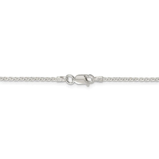 24" Sterling Silver 1.7mm Diamond-cut Round Spiga Chain Necklace
