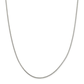 20" Sterling Silver 1.7mm Diamond-cut Round Spiga Chain Necklace