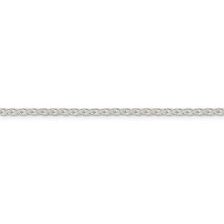 26" Sterling Silver 2.15mm Diamond-cut Round Spiga Chain Necklace