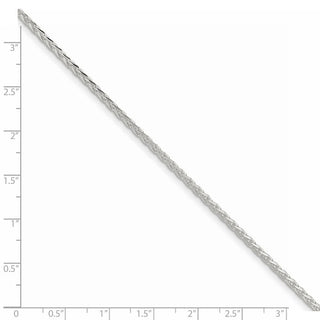 30" Sterling Silver 2.15mm Diamond-cut Round Spiga Chain Necklace
