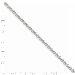 28" Sterling Silver 2.85mm Diamond-cut Round Spiga Chain Necklace