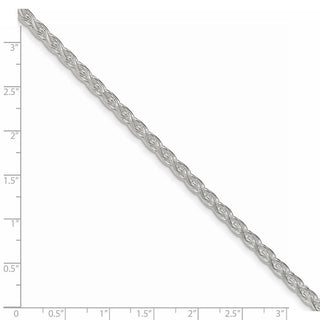 30" Sterling Silver 3.5mm Diamond-cut Round Spiga Chain Necklace