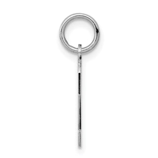 Sterling Silver Rhodium-plated Small Polished Number 2 Charm
