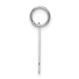 Sterling Silver Rhodium-plated Small Polished Number 4 Charm
