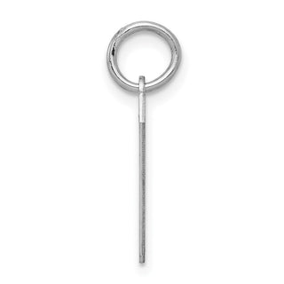 Sterling Silver Rhodium-plated Small Polished Number 7 Charm