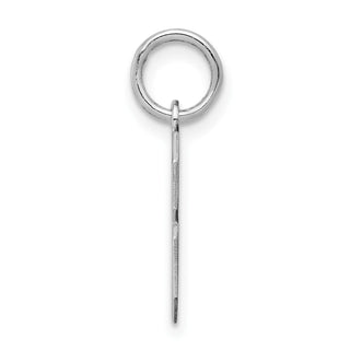 Sterling Silver Rhodium-plated Small Polished Number 8 Charm