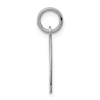 Sterling Silver Rhodium-plated Small Polished Number 9 Charm
