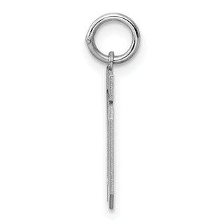 Sterling Silver Rhodium-plated Small Polished Number 10 Charm