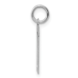 Sterling Silver Rhodium-plated Small Polished Number 11 Charm