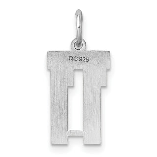 Sterling Silver Rhodium-plated Small Polished Number 11 Charm