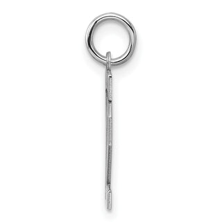 Sterling Silver Rhodium-plated Small Polished Number 12 Charm