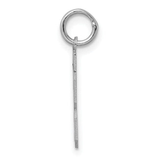 Sterling Silver Rhodium-plated Small Polished Number 13 Charm