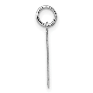 Sterling Silver Rhodium-plated Small Polished Number 14 Charm