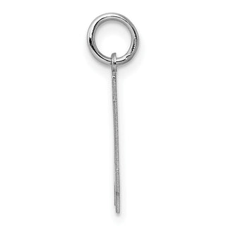 Sterling Silver Rhodium-plated Small Polished Number 14 Charm