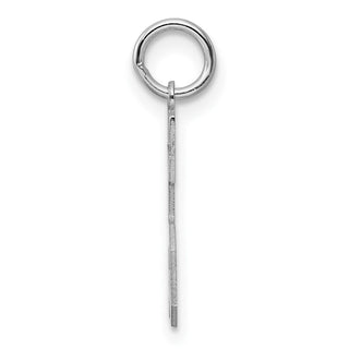 Sterling Silver Rhodium-plated Small Polished Number 15 Charm