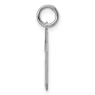 Sterling Silver Rhodium-plated Small Polished Number 30 Charm