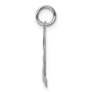 Sterling Silver Rhodium-plated Small Polished Number 32 Charm