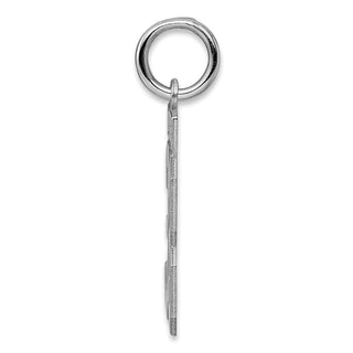 Sterling Silver Rhodium-plated Small Polished Number 33 Charm