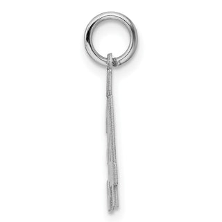 Sterling Silver Rhodium-plated Small Polished Number 34 Charm